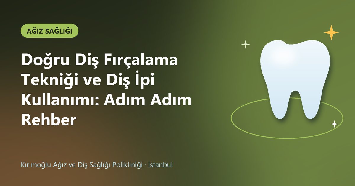 Doğru Diş Fırçalama Tekniği ve Diş İpi Kullanımı: Adım Adım Rehber – Kırımoğlu Diş blog kapak görseli